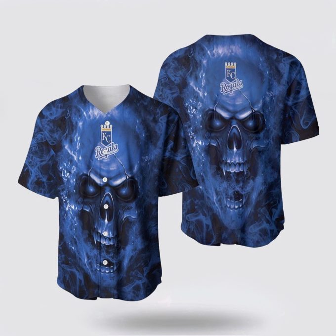 Mlb Kansas City Royals Baseball Jersey Skull: Your Ultimate Fan Companion! – Gift For Men Women