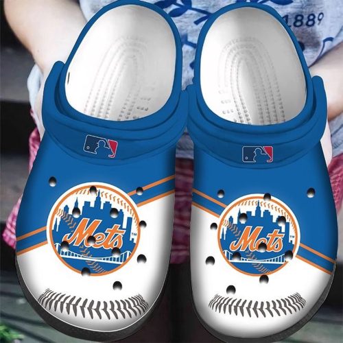 MLB New York Mets Crocs – Blue White Baseball Fan Shoes