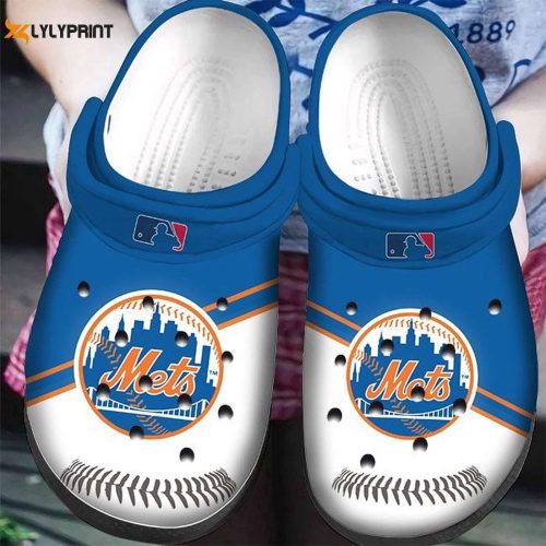 MLB New York Mets Crocs – Blue White Baseball Fan Shoes