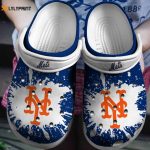 MLB New York Mets Crocs: White-Blue Baseball Fan Shoes