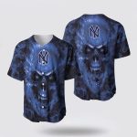 MLB New York Yankees Baseball Jersey: Stylish Skull Symbolizing Fan Passion