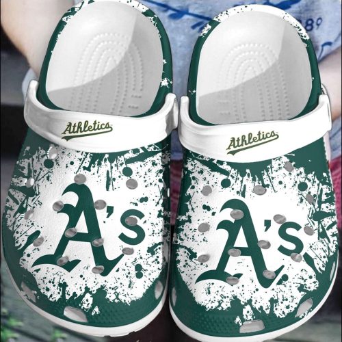 Oakland Athletics MLB Crocs: Dark Green Fan Baseball Shoes – Get Your Stylish Clogs Now!