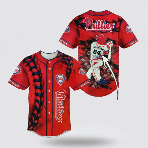 Custom MLB Philadelphia Phillies Full-Print Jersey – Personalized Name & Number for Passionate Fans