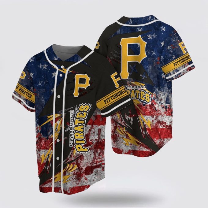 Pittsburgh Pirates Us Flag Baseball Jersey: Show Your Mlb Fan Spirit!