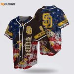 MLB San Diego Padres Baseball Jersey: Show Your Patriotism with US Flag Fan Jersey