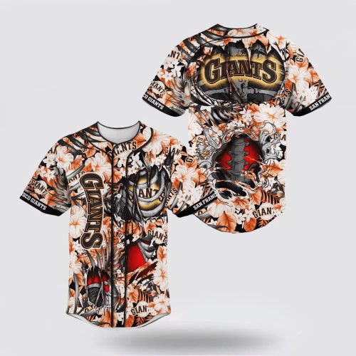 MLB San Francisco Giants Skeleton Baseball Jersey – Perfect for Die-Hard Fans! – Gift for Men Women