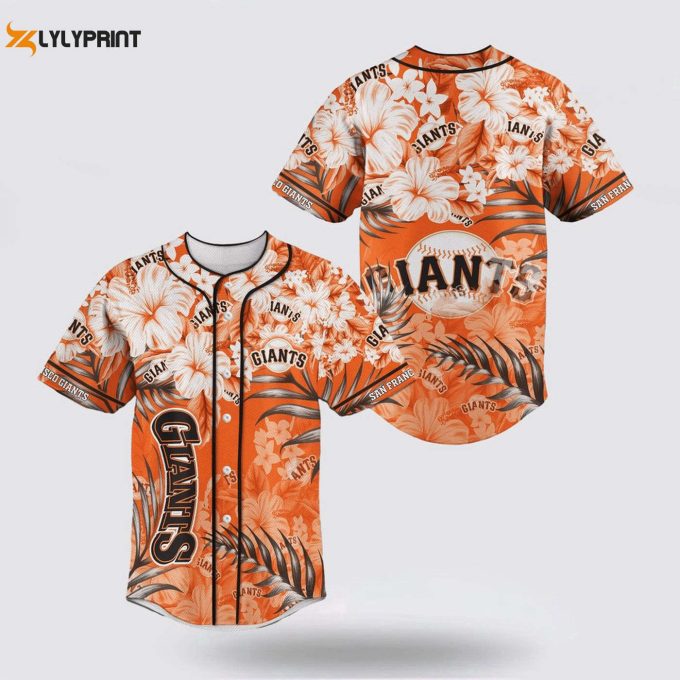 Flower Design Mlb San Francisco Giants Jersey – Perfect For Fans!