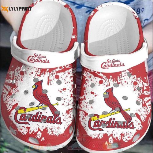 MLB St Louis Cardinals Crocs: Red & White Clog Shoes for Fans