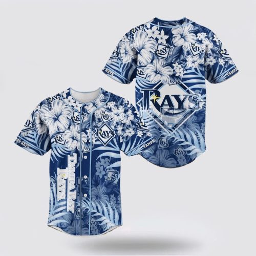 MLB Tampa Bay Rays Flower Jersey: Show Your Team Spirit with this Stylish Baseball Jersey!