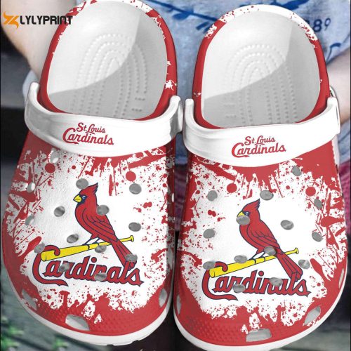 St Louis Cardinals Red & White Crocs Shoes – MLB Team Clog Shoes