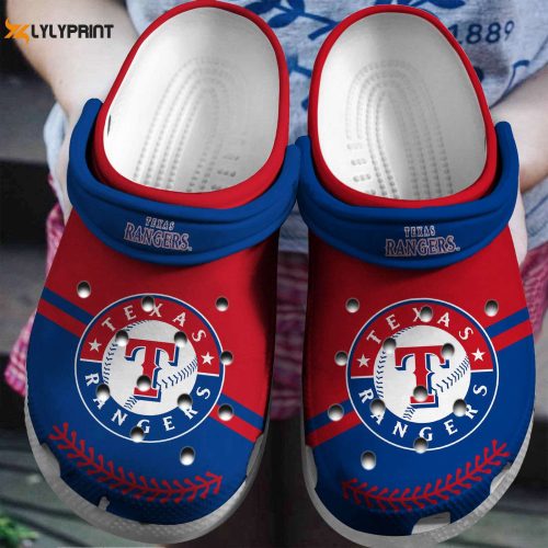 Texas Rangers MLB Crocs Shoes: Stylish Clog Shoes for Fans
