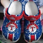 MLB Texas Rangers Crocs: White Blue Clog Shoes for Fans