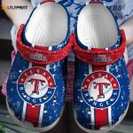 MLB Texas Rangers Crocs: White & Blue Baseball Clog Shoes for Ultimate Fan Style MLB Texas Rangers Crocs: White & Blue Baseball Clog Shoes for Ultimate Fan Style