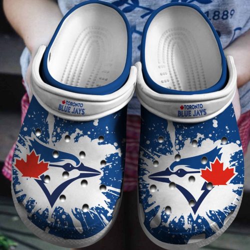 MLB Toronto Blue Jays Crocs: Fan Baseball Shoes Blue-White Clog