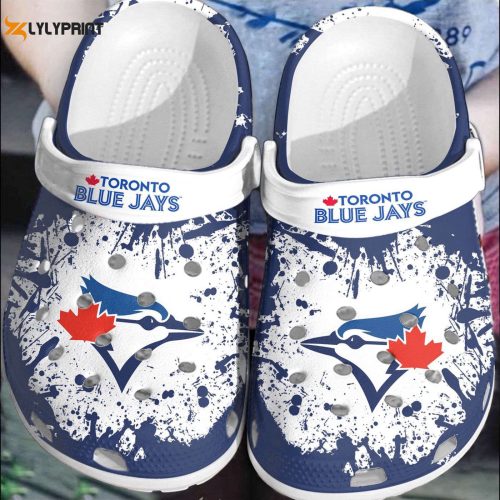 MLB Toronto Blue Jays Crocs: White Fan Baseball Shoes – Stylish & Comfy!