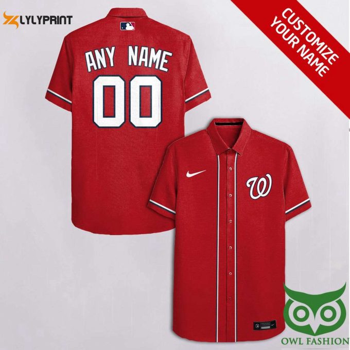 Mlb Washington Nationals Custom Hawaiian Shirt – Red Aloha Shirt For Men &Amp;Amp; Women