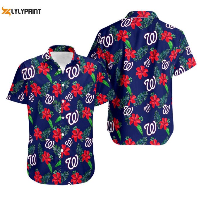 Mlb Washington Nationals Hawaiian Shirt V7 – Stylish Men &Amp;Amp; Women Aloha Shirt