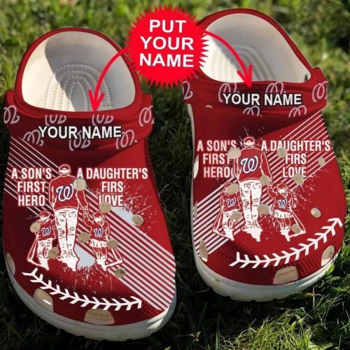Show Your Love for MLB Washington Nationals with Crocband Clog Shoes for Fans