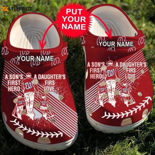 Show Your Love for MLB Washington Nationals with Crocband Clog Shoes for Fans