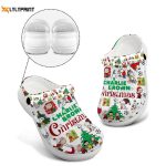 Stylish White High-Sole Clogs: A Charlie Brown Christmas Snoopy Design