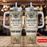 Vintage New Orleans Saints NFL King of Football Custom Name 40oz Stanley Tumbler – Perfect Gift for Fans