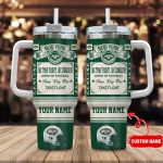 Vintage New York Jets NFL Custom Name 40oz Stanley Tumbler – Perfect Gift for Football Fans