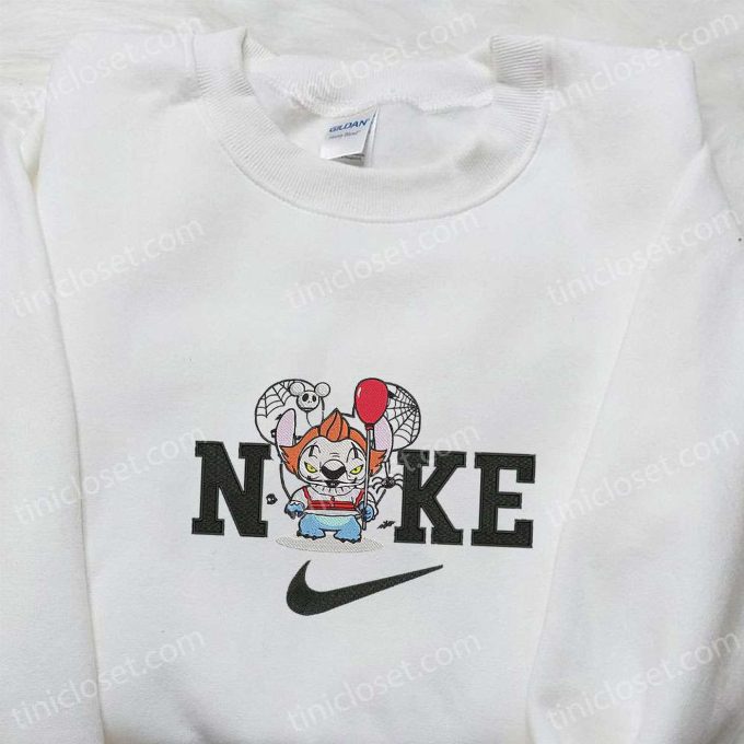 Nike X Chibi Pennywise Stitch Shirt &Amp; Disney Halloween Hoodie: Perfect Gifts For Halloween Lovers