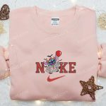 Nike x Pennywise Stitch Balloon Shirt: Funny Halloween Hoodie Best Gifts for Halloween Lovers