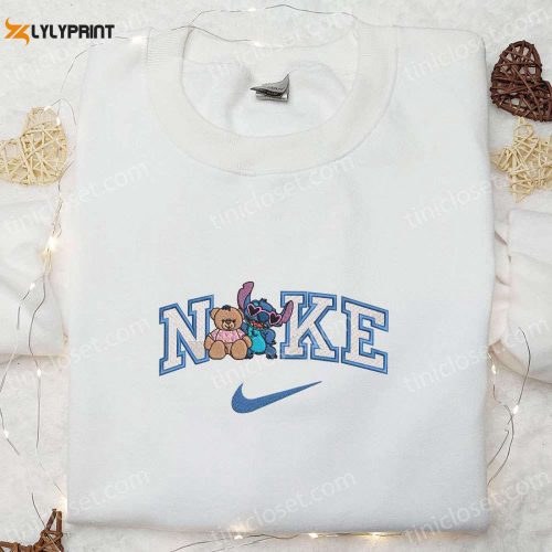 Nike x Stitch With Bear Gift Shirt: Disney Characters Hoodie Best Valentine’s Day Gift Ideas