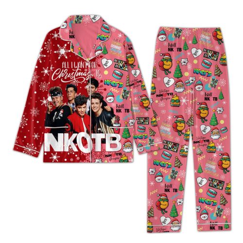 Get Festive with NKOTB Christmas Button Down Pajamas – LA s Coziest Holiday Attire