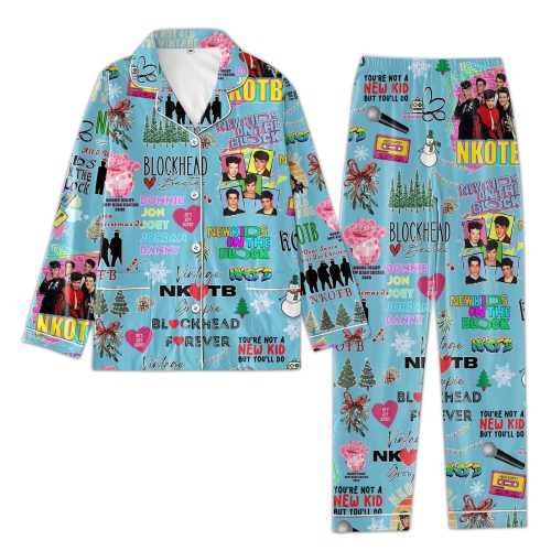 NKOTB Christmas Button Down Pajamas TL: Festive Comfort for the Holidays