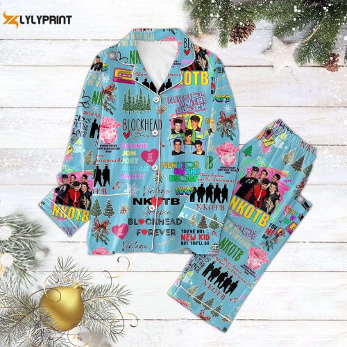 NKOTB Christmas Button Down Pajamas TL: Festive Comfort for the Holidays