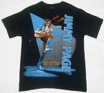 Authentic Vintage Jimmy Page Led Zeppelin T-shirt – 1980s Single Stitch Tour Merch – Music Collectible