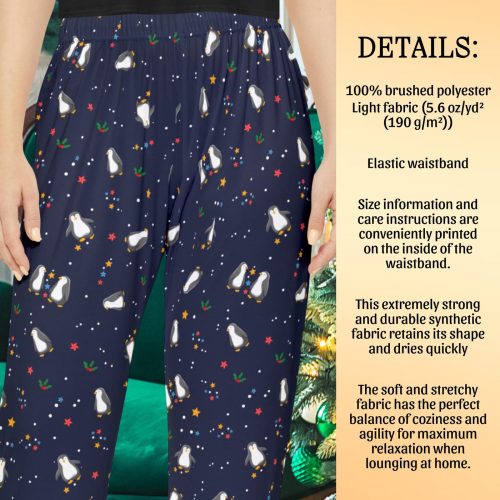 Cozy Penguin Family Pajama Pants: Cute Xmas Bird Sleepwear for Holiday Gifting & Matching Lightweight Loungewear