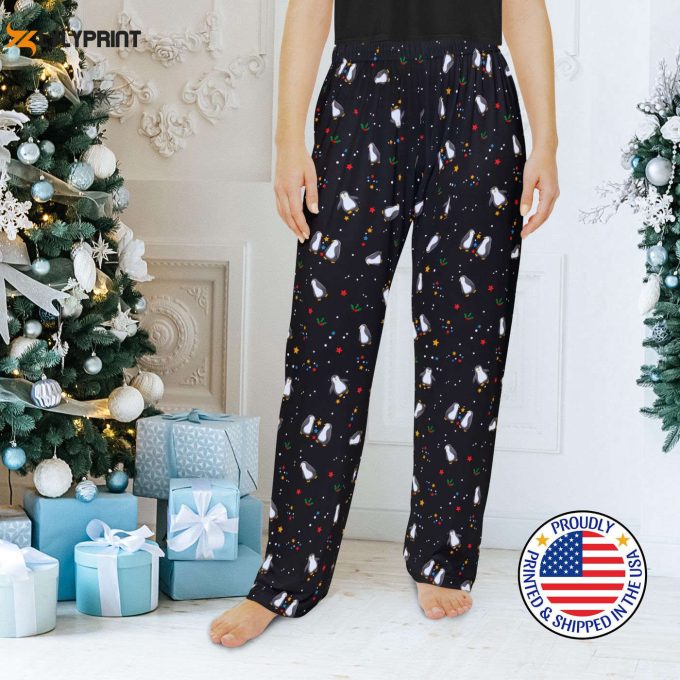 Cozy Penguin Family Pajama Pants: Cute Xmas Bird Sleepwear For Holiday Gifting &Amp;Amp; Matching Lightweight Loungewear