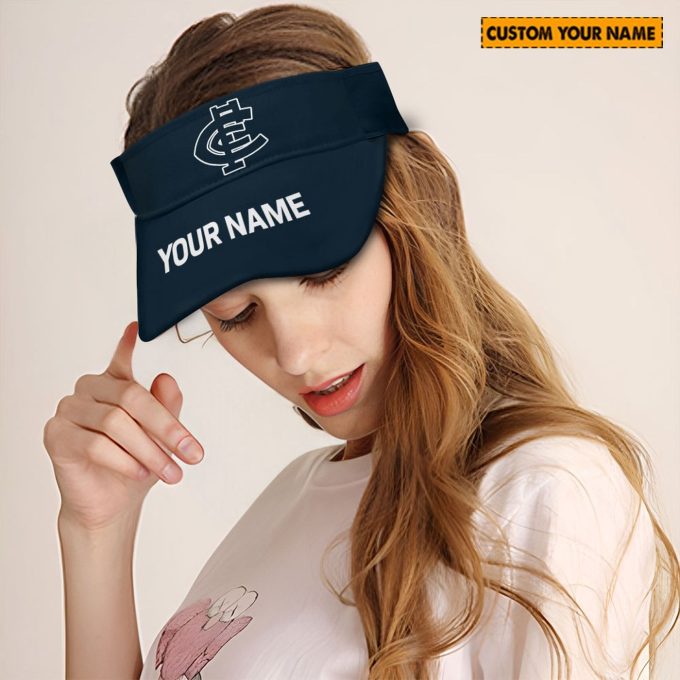 Personalized Carlton Afl Sunscreen Visor Cap Travel Hats For Fan 3