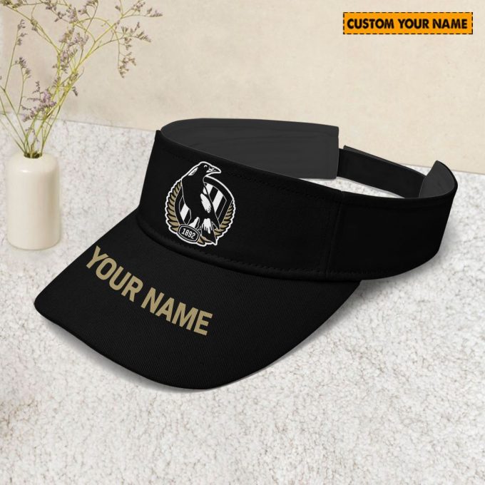 Personalized Collingwood Afl Sunscreen Visor Cap Travel Hats For Fan 2