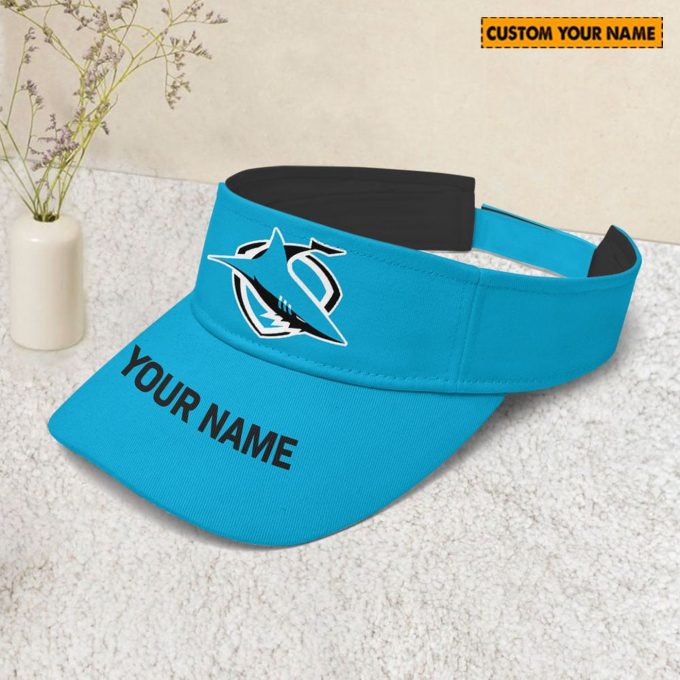 Personalized Cronulla-Sutherland Sharks Nrl Sunscreen Visor Cap Travel Hats For Fan 2