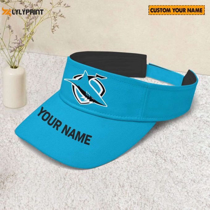 Personalized Cronulla-Sutherland Sharks Nrl Sunscreen Visor Cap Travel Hats For Fan 1