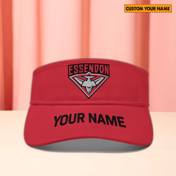 Personalized Essendon Afl Sunscreen Visor Cap Travel Hats For Fan 2