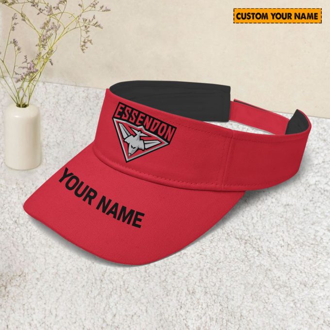 Personalized Essendon Afl Sunscreen Visor Cap Travel Hats For Fan 3