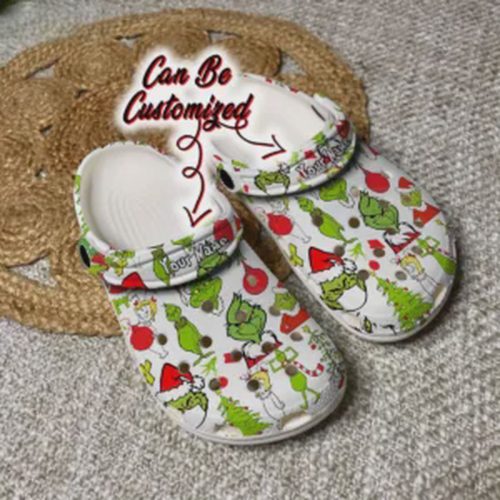 Custom Grinch Christmas Clogs – Fun & Safe Lightweight Footwear for Kids & Adults