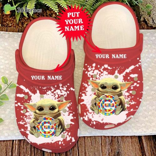 MLB Chicago Cubs Baby Yoda Autism Awareness Crocs – Personalized Clog Shoes