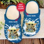 MLB Dodgers Baby Yoda Autism Awareness Crocs: Personalized Clog Shoes