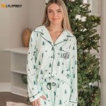 Custom Christmas Tree Pajama Set: Personalized Bow PJs for Women – Monogrammed Xmas PJ s