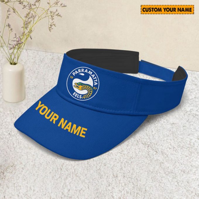 Personalized Parramatta Eels Nrl Sunscreen Visor Cap Travel Hats For Fan 2