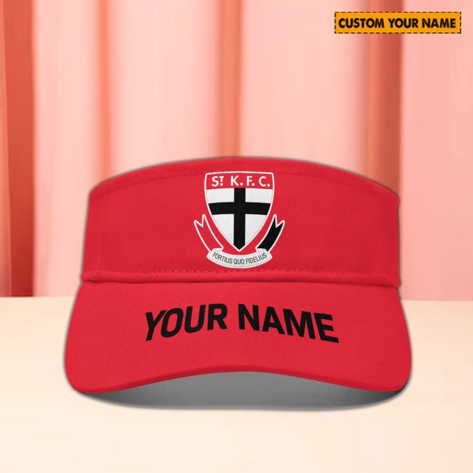 Personalized St Kilda Afl Sunscreen Visor Cap Travel Hats For Fan 2