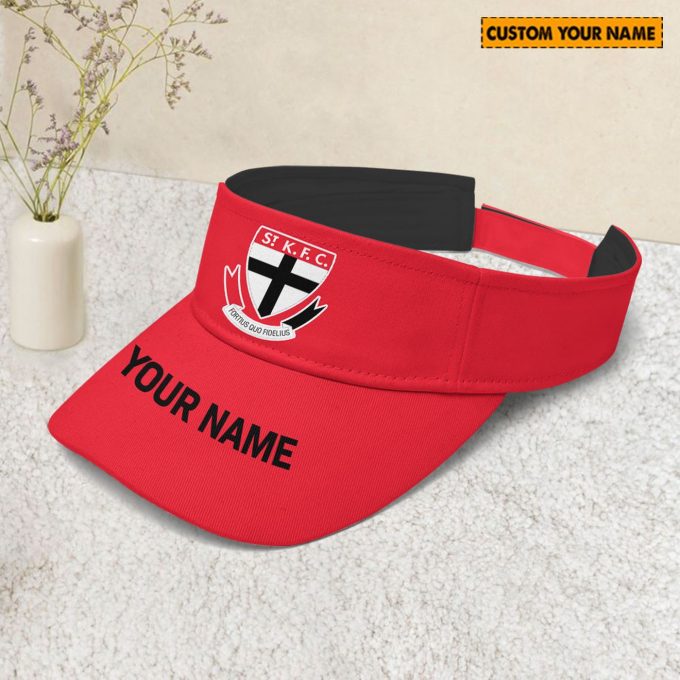 Personalized St Kilda Afl Sunscreen Visor Cap Travel Hats For Fan 1