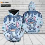 Disney Stitch Hoodie Legging Set – Personalized Ohana Halloween Design 3D Yoga Pants – Unisex Cartoon Hoodie