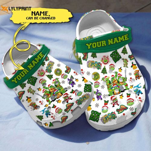 Custom TMNT Christmas Clogs – Perfect Unisex Footwear for Kids & Adults